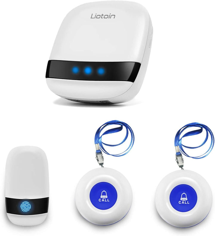 LIOTOIN Notrufknopf für Senioren Notruf Alarm Knopf Kabellose Hausnotruf Senioren SOS Alarmanlage Se