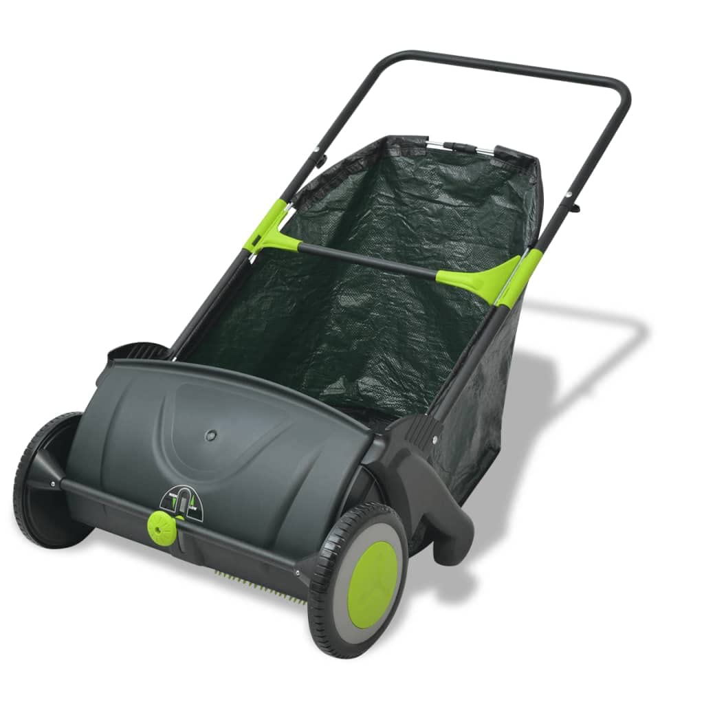 Rasenkehrmaschine, Kehrmaschine Kehrer, Laubkehrmaschine, Rasenkehrer Schwarz &amp; Grün - 103 L