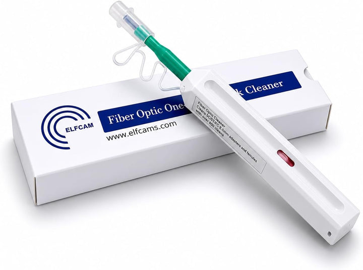 Elfcam® - Glasfaser Reinigungsstifte, LWL Reinigungsstift für FC/SC/ST/ E2000 Steckverbindungen, Übe