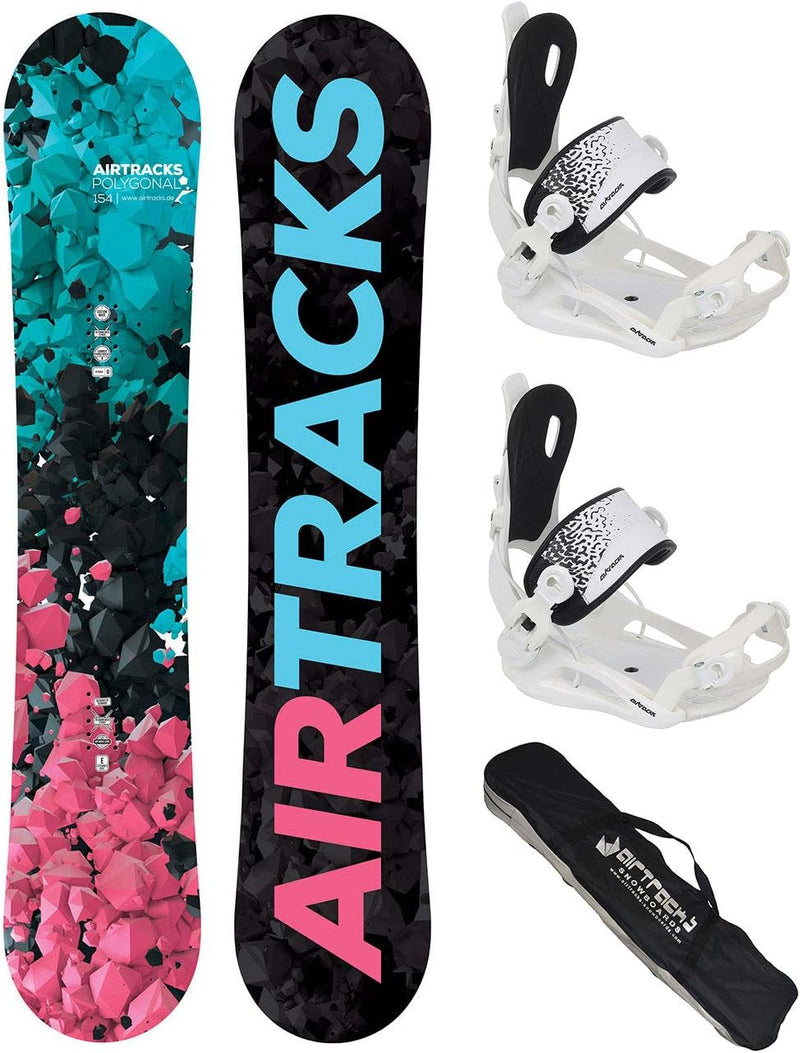 Airtracks Damen Snowboardset/Polygonal Lady Snowboard + Bindung Master Fastec W + SB Bag / 138 144 1