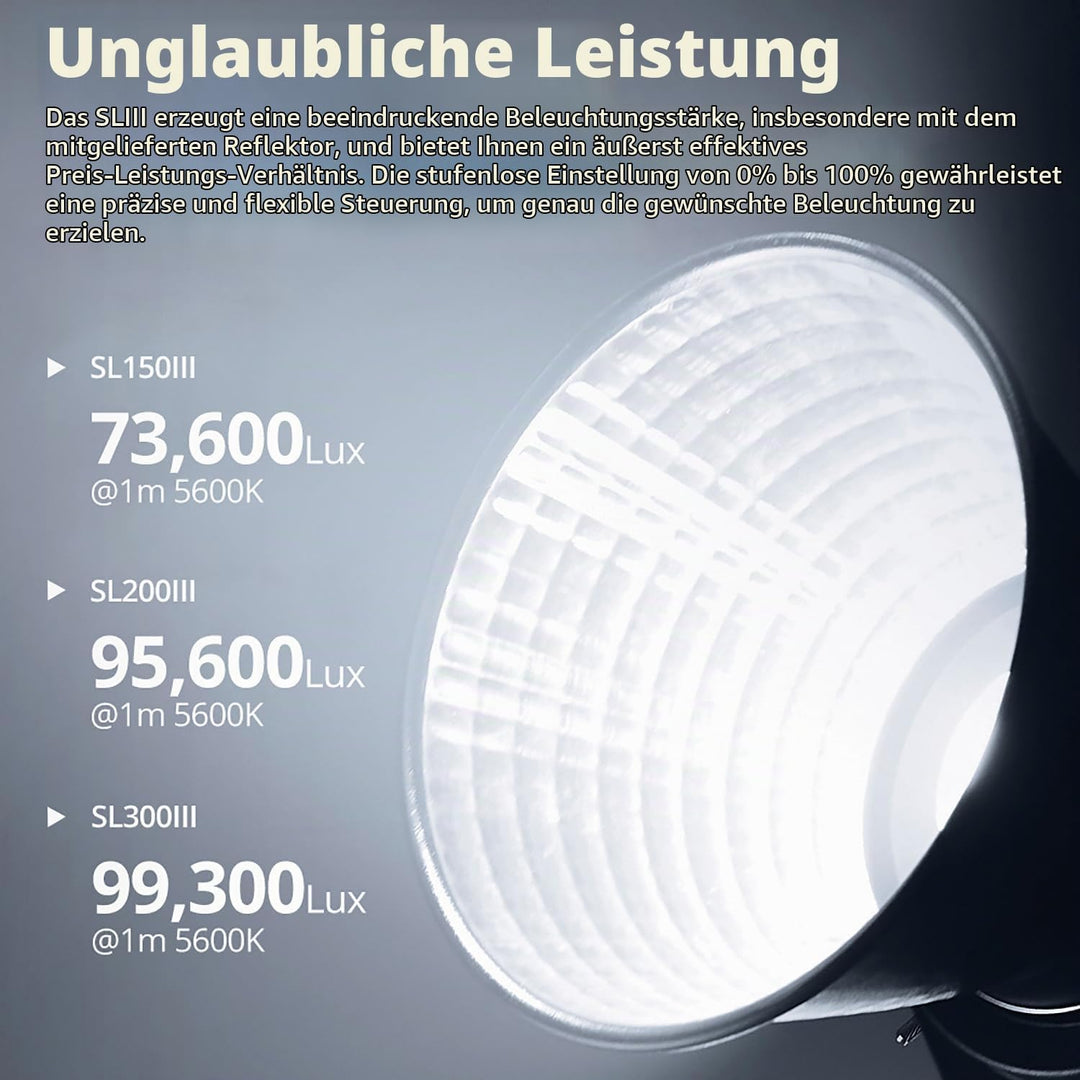 Godox SL150III SL150WIII LED Videoleuchte 160W Tageslicht Ausgewogen 5600K 2.4G Wireless X System CR