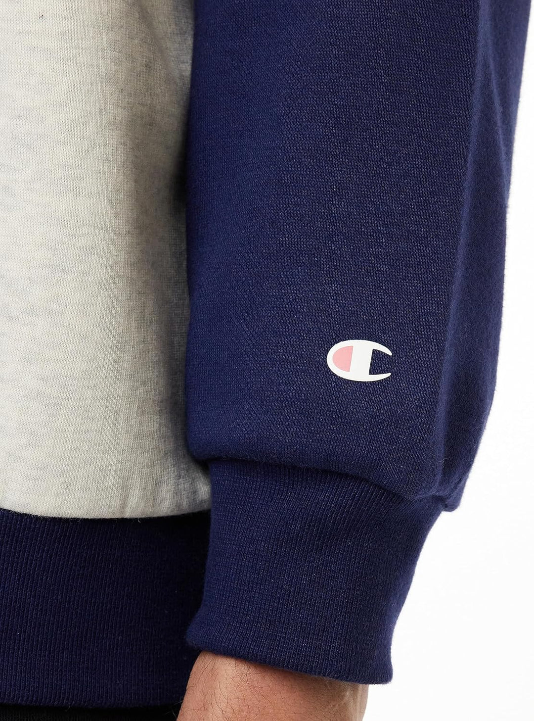 Champion Herren Legacy Athletics Polyfleece Kapuzenpullover (1er Pack) L Grigio Melange Chiaro/Blu M