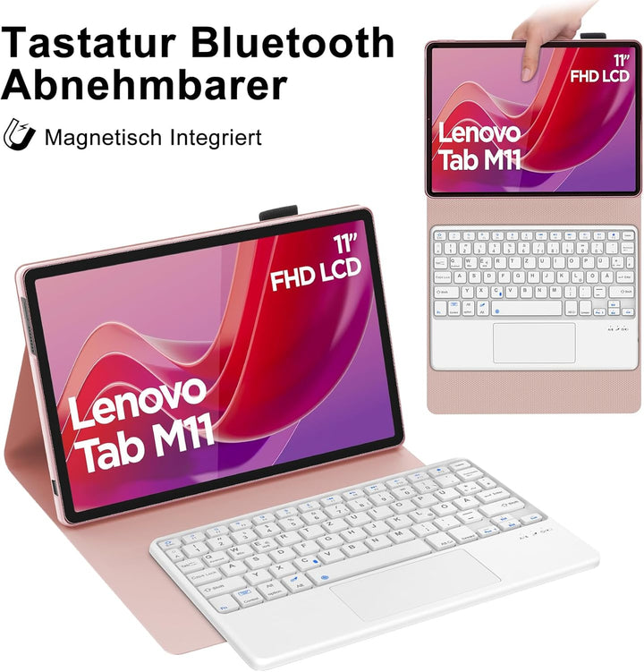 IVEOPPE Tastatur für Lenovo Tab M11, Hülle mit Tastatur für Lenovo M11 2024 11", Magnetische Kabello