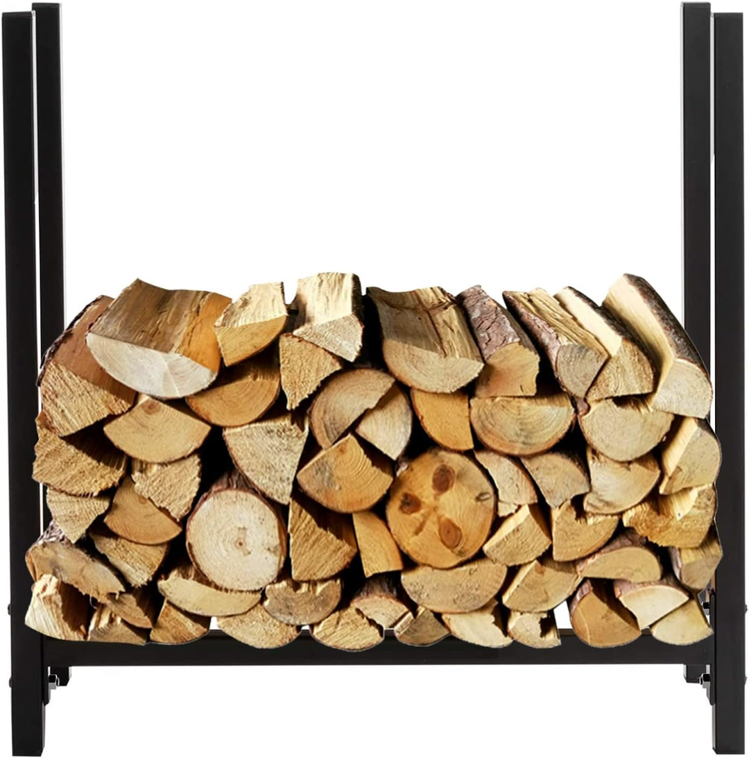 SCHMIDT security tools Kaminholzregal 60x25x61cm Stahl Schwarz Brennholzregal Holzstapelhilfe Holzun