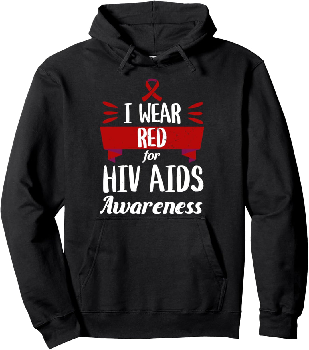 HIV-AIDS-Bewusstseinsmonat Ich trage Rot Autoimmunkrankheite Pullover Hoodie