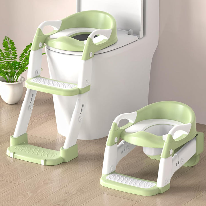 Toilettensitz Kinder, 3 IN 1 Toilettensitz Kinder mit Treppe für Jungen Mädchen, Upgraded 3-in-1 Bab