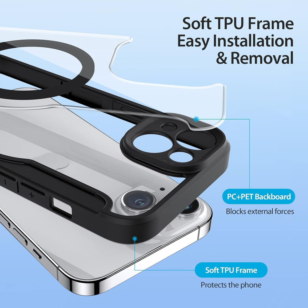 DUX DUCIS Hülle für iPhone 13/14 Handyhülle Kompatibel mit MagSafe, Transparente Anti-Kratzer Leder