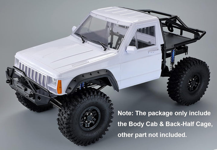 KEEDAD RC Crawler Karosserie Kabine & Rückseitenkäfig RC Body Shell für 1/10 RC Crawler Car TRX4 Axi