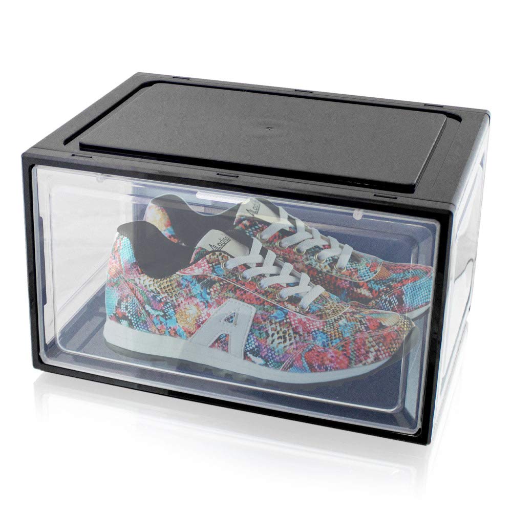 BITUXX LEX21 Schuhbox Stapelbar Aufbewahrungsbox Kunststoffbox Schuhkasten Schuhkarton Schuhorganize