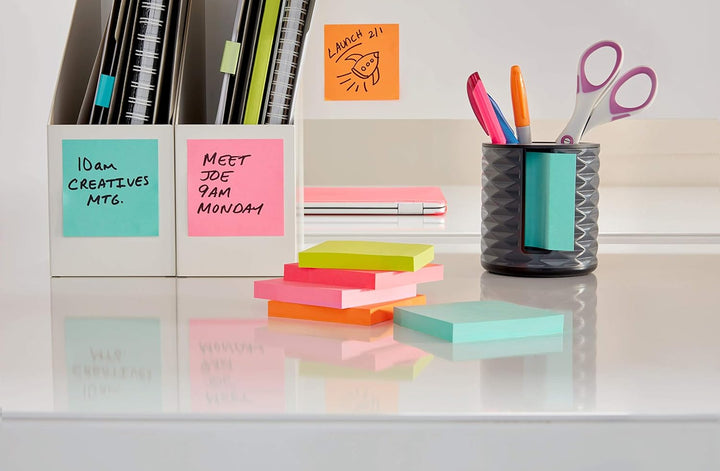 Post-it Notizspender, vertikal, schwarz mit grau (ABS-330-B) 7,6 x 7,6 cm, Schwarz