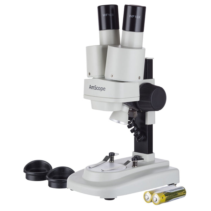 AmScope SE100 Kids Tragbares Binokulares Stereomikroskop, Okulare WF10x, 20-fache Vergrösserung, Wol