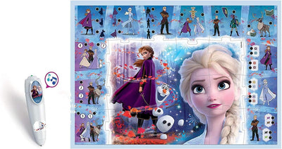 Clementoni 16187 2 Riesenteppich Disney Frozen Elektronisches und interaktives Puzzle, Mehrfarbig Te