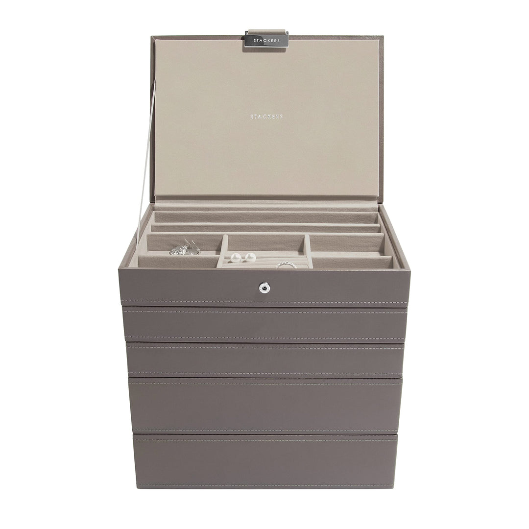 Stackers Classic Nerzgrau Klassisch Schmuckschatulle - 5 Mink, Mink