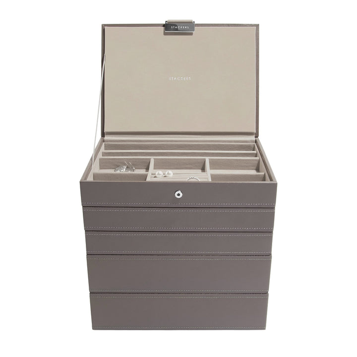 Stackers Classic Nerzgrau Klassisch Schmuckschatulle - 5 Mink, Mink