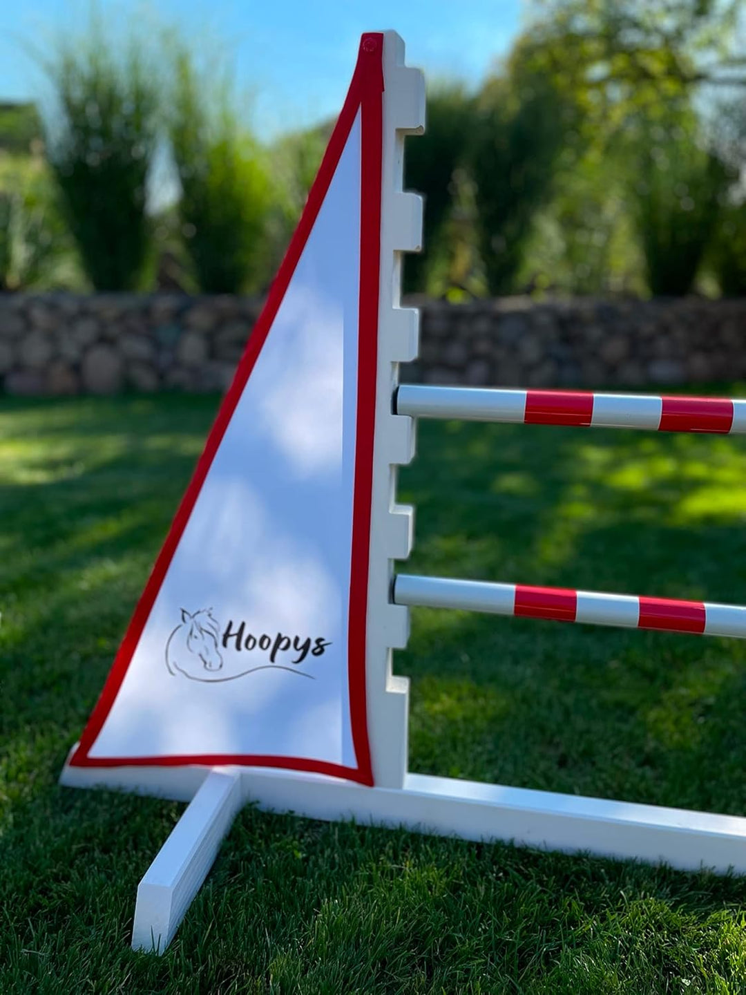 Hobby Horse Hindernis für Kinder zum Springen in rot - 120cm Breite I Steckhürden Höhenverstellbar 2