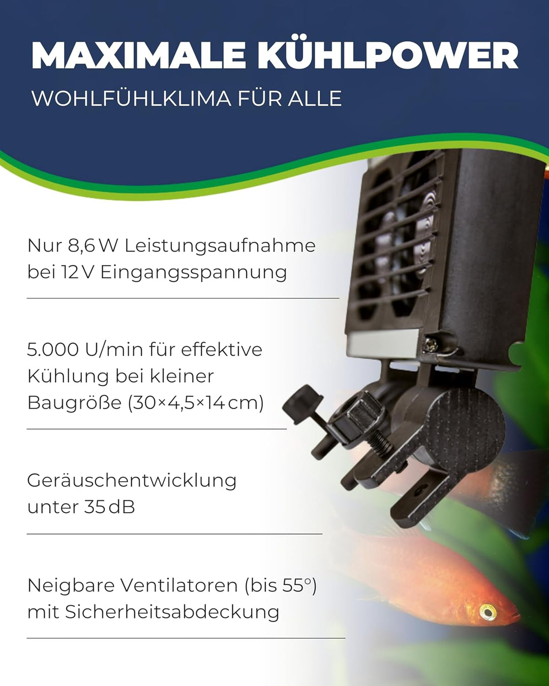 Hobby Aqua Cooler V4 4 Ventilatoren schwarz, 4 Ventilatoren schwarz