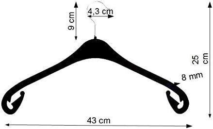 Kleiderbügel aus Kunststoff, schwarz, Rockhaken, 43 cm 25 STK. 25 St. Na43s, 25 St. Na43s