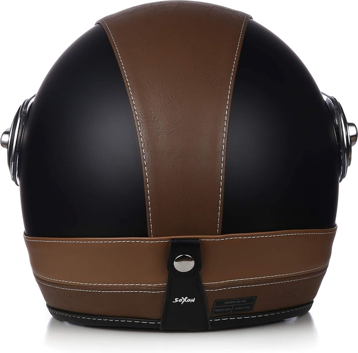 Soxon® SP-888 Pro „Urban Black“ · Jet-Helm · Motorrad-Helm Roller-Helm Scooter-Helm Moped Mofa-Helm