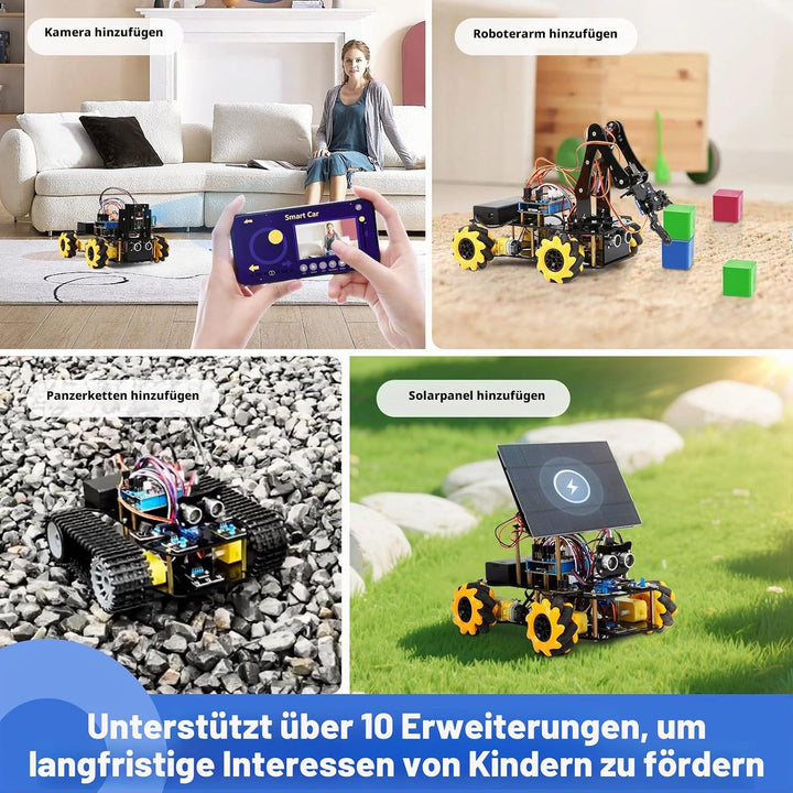 5-in-1-ESP32-Smart-Kamera-Solarroboter-Panzerwagen-Kit, STEM-Spielzeug-Robotik-Kit für Kinder im Alt