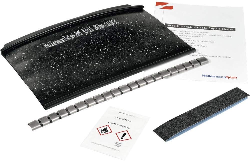 HellermannTyton 450-20021 RMS-76/22-500-POX-BK Warmschrumpf-Verbindungsgarnitur ohne Schraubverbind