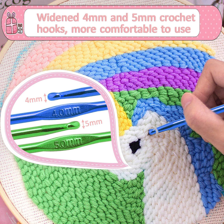 MZJAUVF Acrylwolle Set, 24 Farben Wolle Set, Baumwolle Wolles mit 2 Häkelnadeln, 40g Baumwollgarn, W