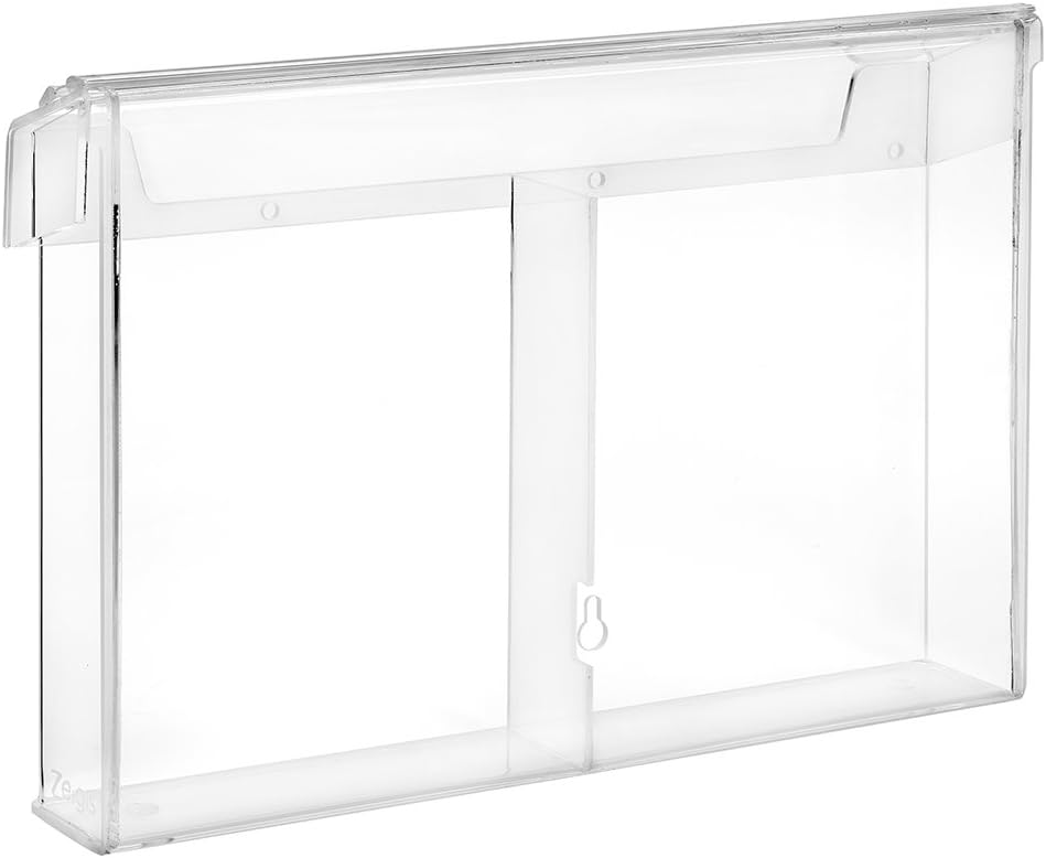 2-Fach DIN A5 Prospektbox/Prospekthalter/Flyerhalter im Hochformat, wetterfest, für Aussen, mit Deck