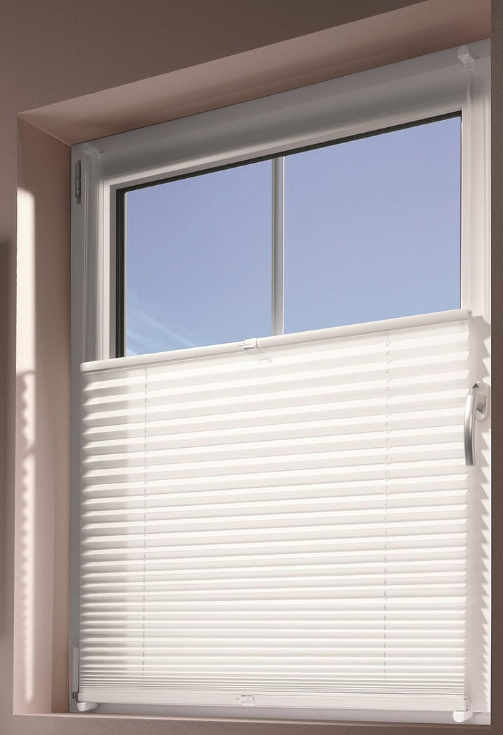 mydeco® 65436 60x130 cm [BxH] in weiss - Plissee Jalousie ohne bohren, Rollo für innen incl. Klemmtr