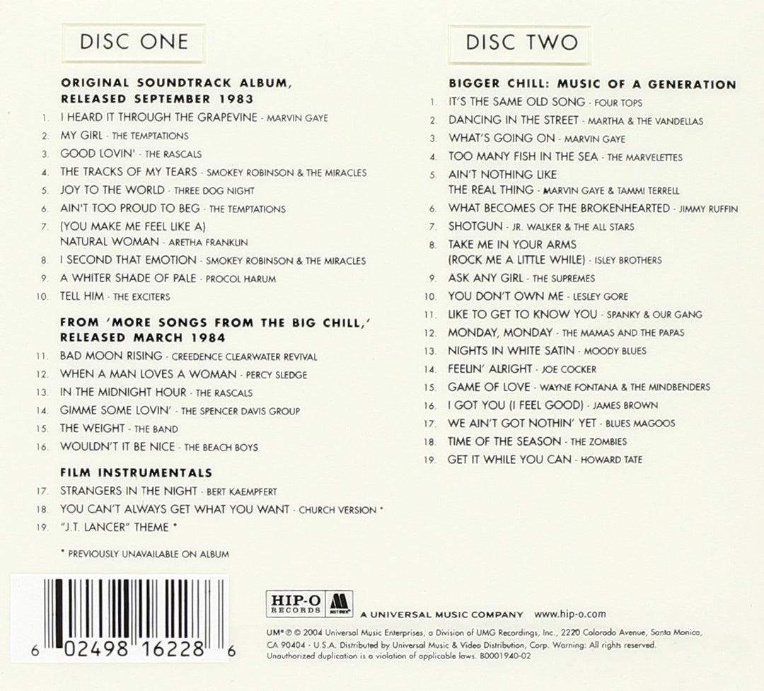 Big Chill, Audio-CD