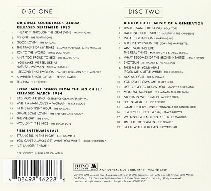 Big Chill, Audio-CD