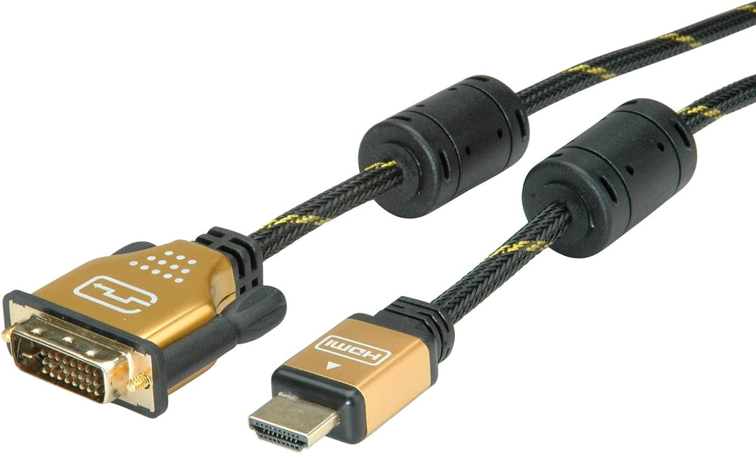 ROLINE GOLD Monitorkabel DVI-HDMI, ST-ST, (24+1) dual link, 1 m, 1 m