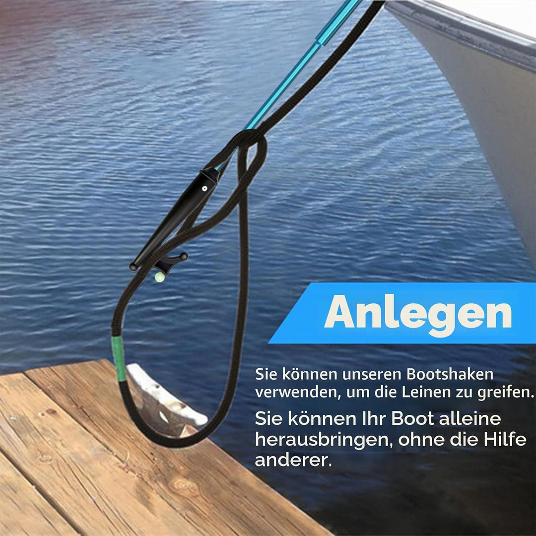 KOMCLUB Teleskop Bootshaken Aluminium Leichtgewicht Push Pole Mehrzweck Ausziehbare Stange rutschfes
