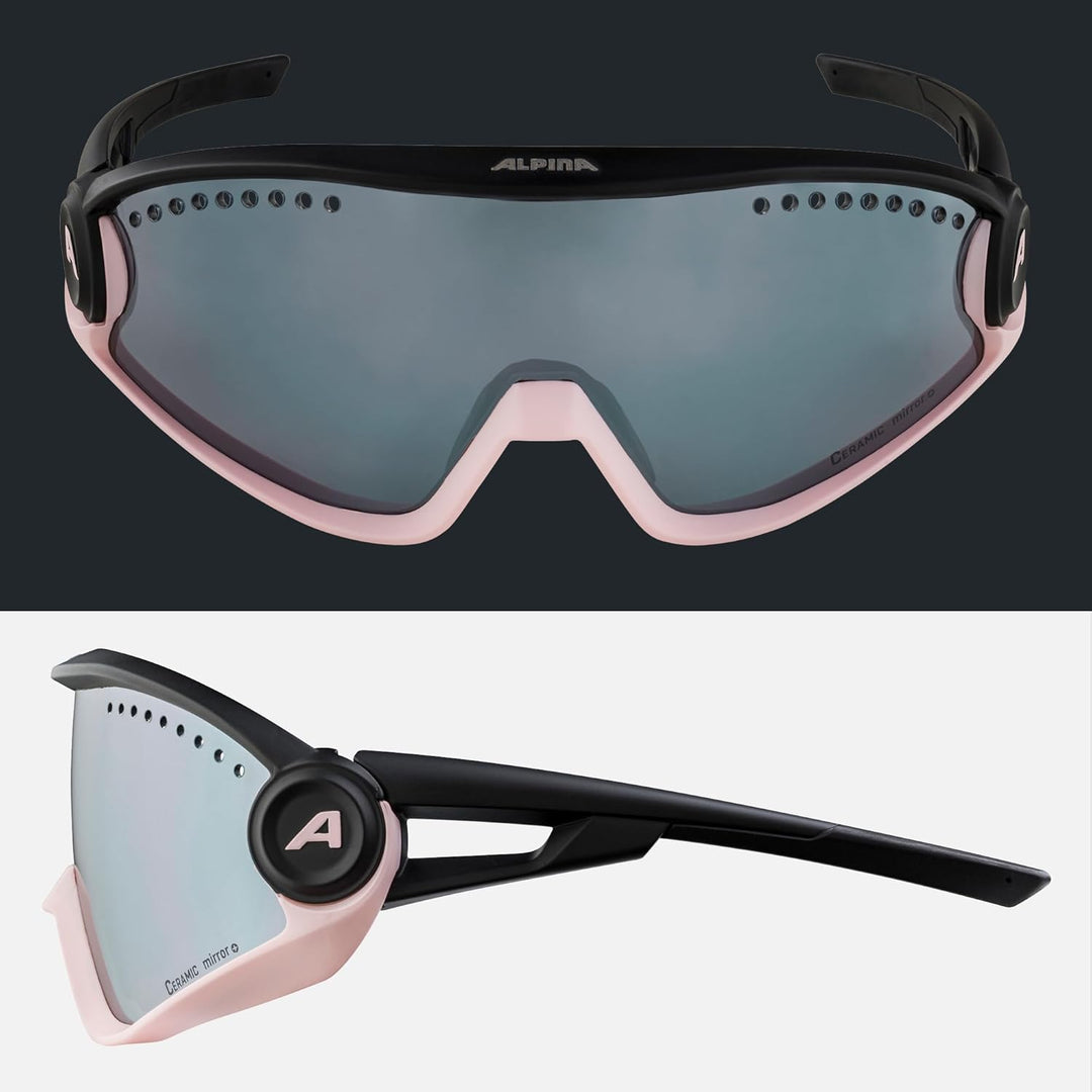 ALPINA 5W1NG - Verspiegelte und Bruchsichere Sport- & Fahrradbrille Mit 100% UV-Schutz Für Erwachsen