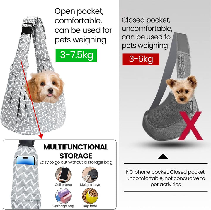 Hundetragetasche Bis 7.5KG Tragbare Hundetasche Wandern Tragetasche Fronttasche Hund Hunderucksack H