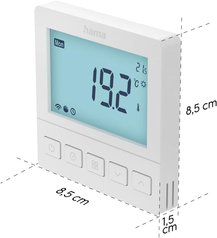 Hama Raumthermostat Fussbodenheizung (Heizkörperthermostat für Smart Home Fussbodenheizung, programm