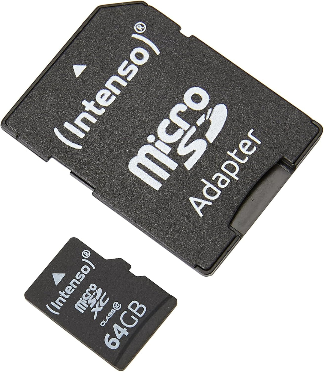 Intenso microSDXC 64GB Class 10 Speicherkarte inkl. SD-Adapter, schwarz Class 10 64, 64 GB