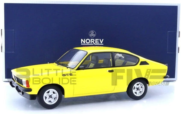 Norev 183655 - Opel Kadett GT/E - 1977 - gelb (ATS Felgen). L.E. 1:18