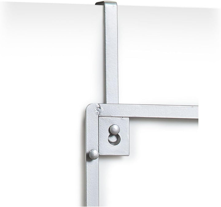 Zeller Wand/Tür-Magazinhalter, Mesh, Metall, grau, 35.5x9x85.5 cm, 17755