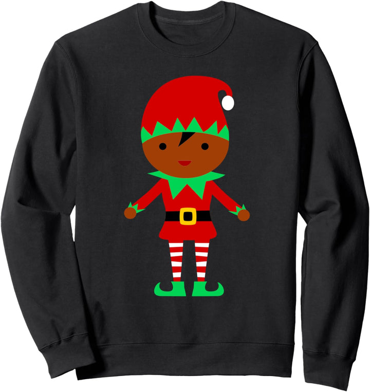 African American Christmas Santa Claus Elf Sweatshirt