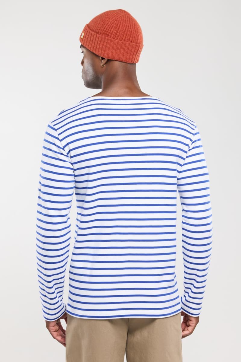Armor Lux Herren Marinière Houat Héritage Homme T-Shirt XXS Mehrfarbig (Weiss Dw5 Weiss/Stern Weiss