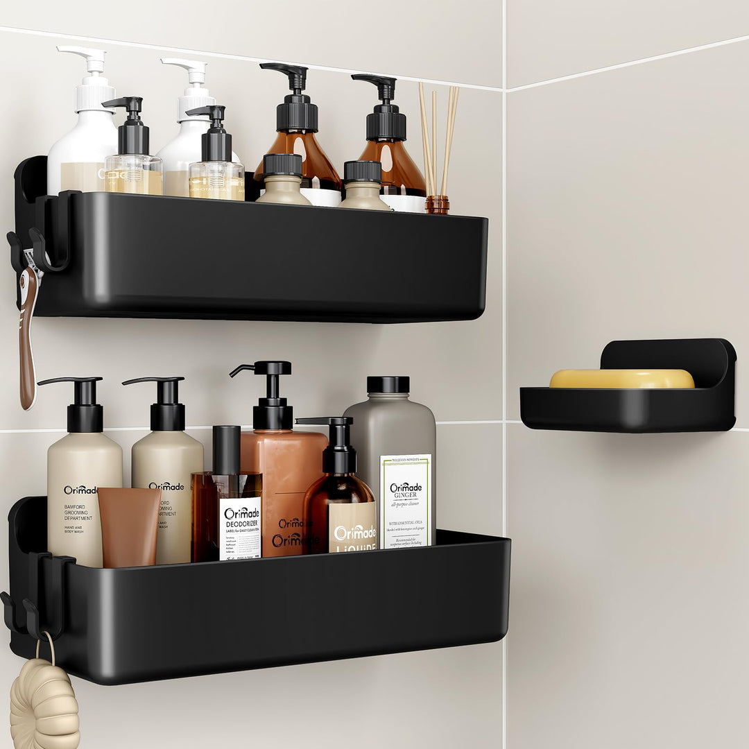 Orimade Duschablage ohne Bohren-Duschregal 3 Stück,Shampoo Halterung für Dusche Grosse Kapazität,Bad