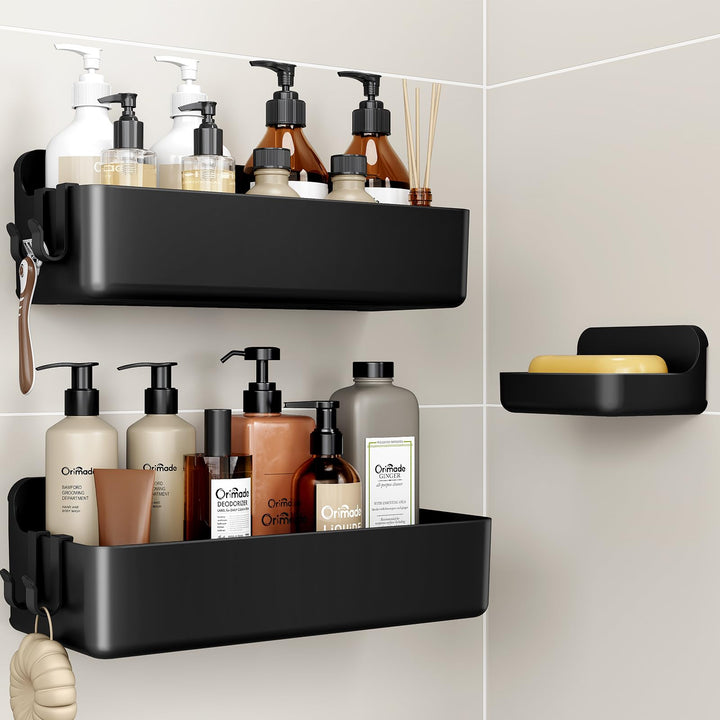 Orimade Duschablage ohne Bohren-Duschregal 3 Stück,Shampoo Halterung für Dusche Grosse Kapazität,Bad