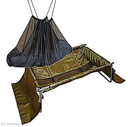 Grosse Karpfen Wiege 100 x 65 x 35 cm Karpfen Wiege klappbar & Wiegesack