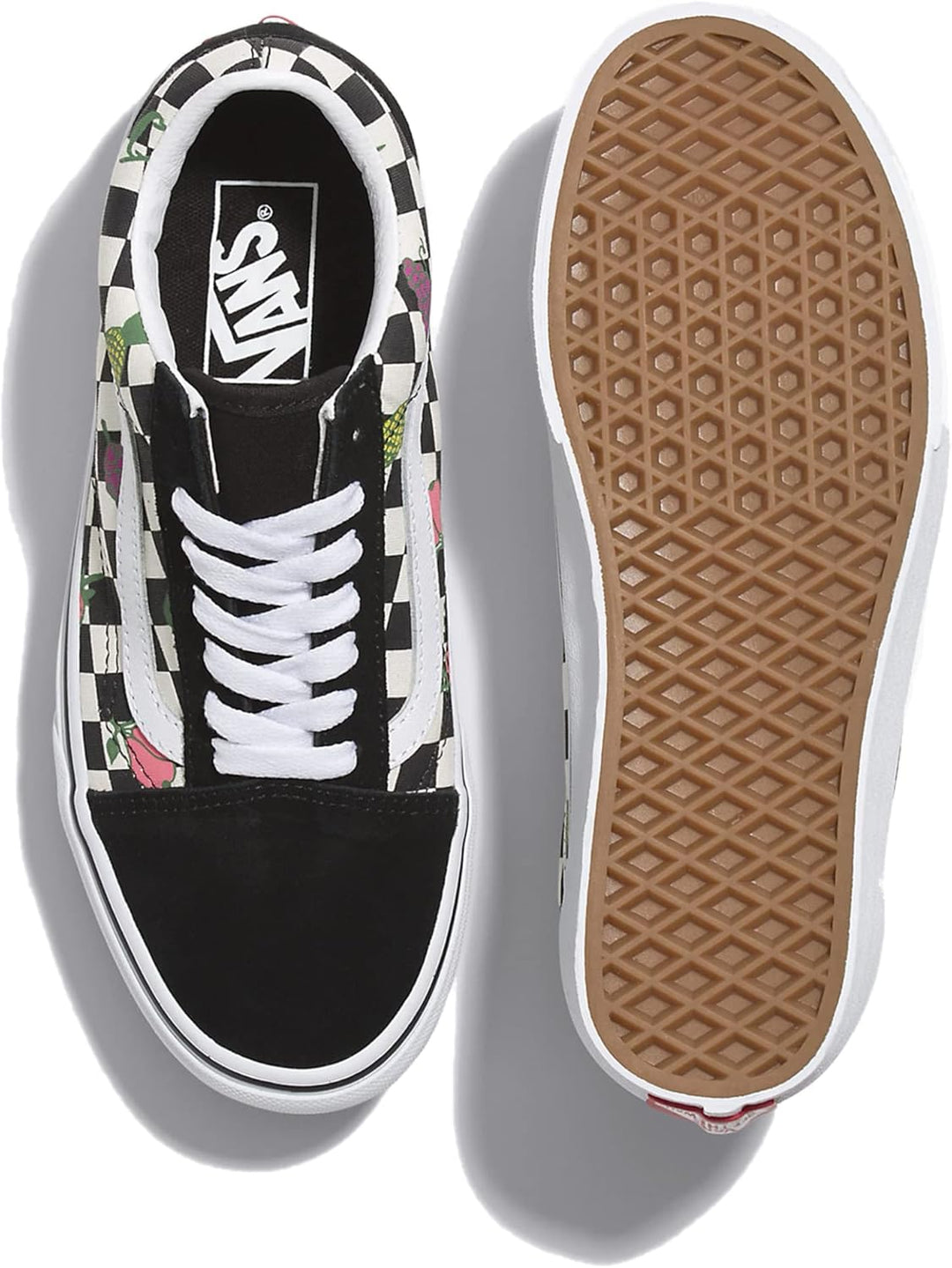 Vans Ua Old Skool Unisex-Sneaker, knöchelfrei 11.5 Women/10 Men Obst Cherckerboard Schwarz Weiss, 11