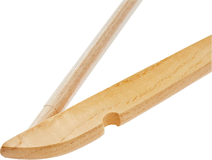 WENKO Formbügel Eco 8er Set aus Holz Braun (Packung mit 2) 23.5 x 1.2 x 45 cm (Packung mit 2), 23.5