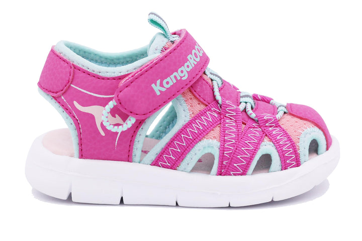 KangaROOS Mädchen K-Lil Ev Sandale 26 EU Daisy Pink Mint, 26 EU Daisy Pink Mint