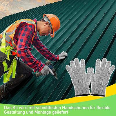 Cecaylie 12er Set Verzinkte Trapezblechplatten für Dächer – Robuste grüne Stahlbleche mit Rostschutz