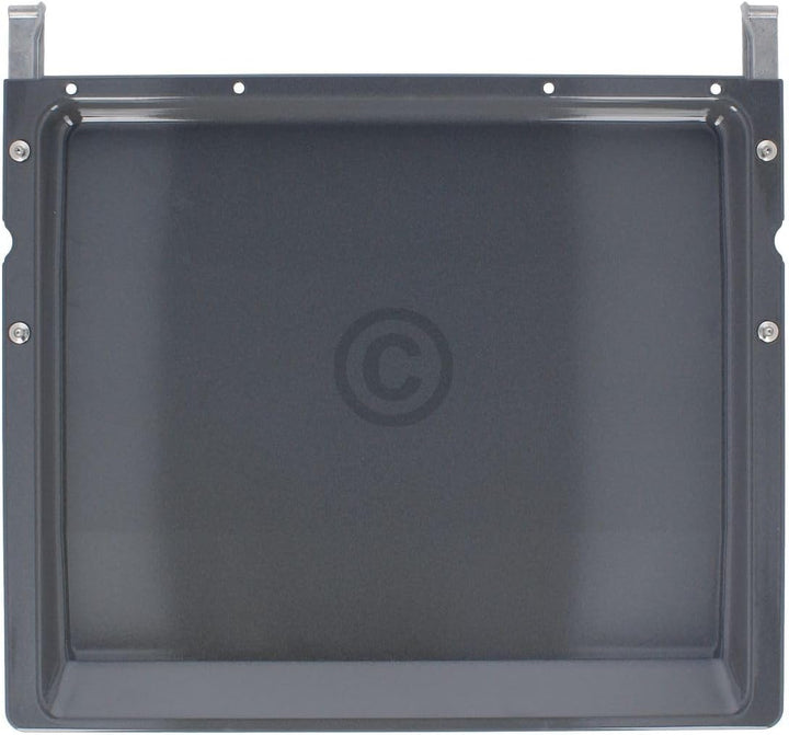 Backblech kompatibel mit Bosch 00438834 emailliertes Blech mit langen Trägern für Backofen