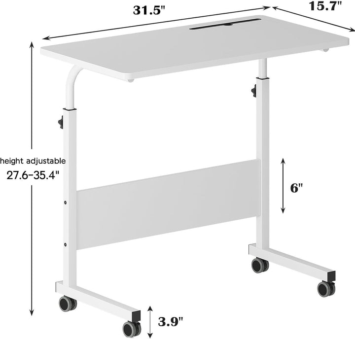 sogesfurniture 80cm Verstellbarer mobiler Betttisch, tragbarer Laptop-Computer-Ständer Schreibtische