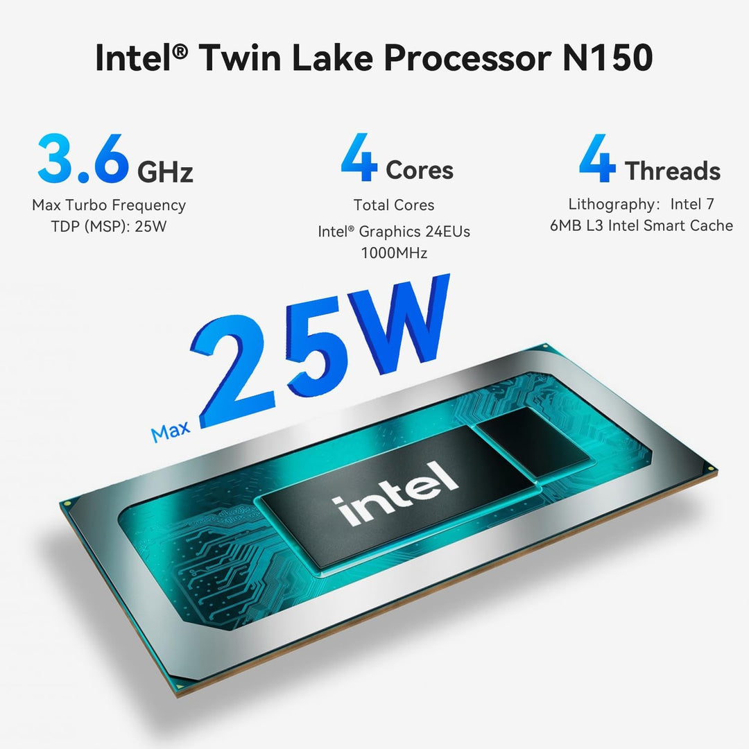 Beelink EQ12 Mini PC, Intel 12th Processor N100 (4C/4T, bis zu 3.4Ghz), 16G DDR5 500G M.2 SSD Mini C