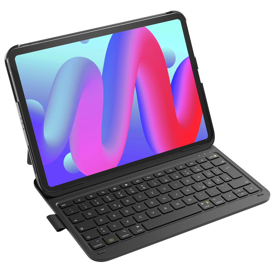Inateck iPad 10 Generation Hülle mit Tastatur, für iPad 11 Gen. A16 2025 11 Zoll, Air 11 Zoll M3/M2